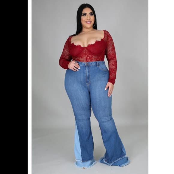 Two toned flare jeans Brand New - Picture 3 of 3